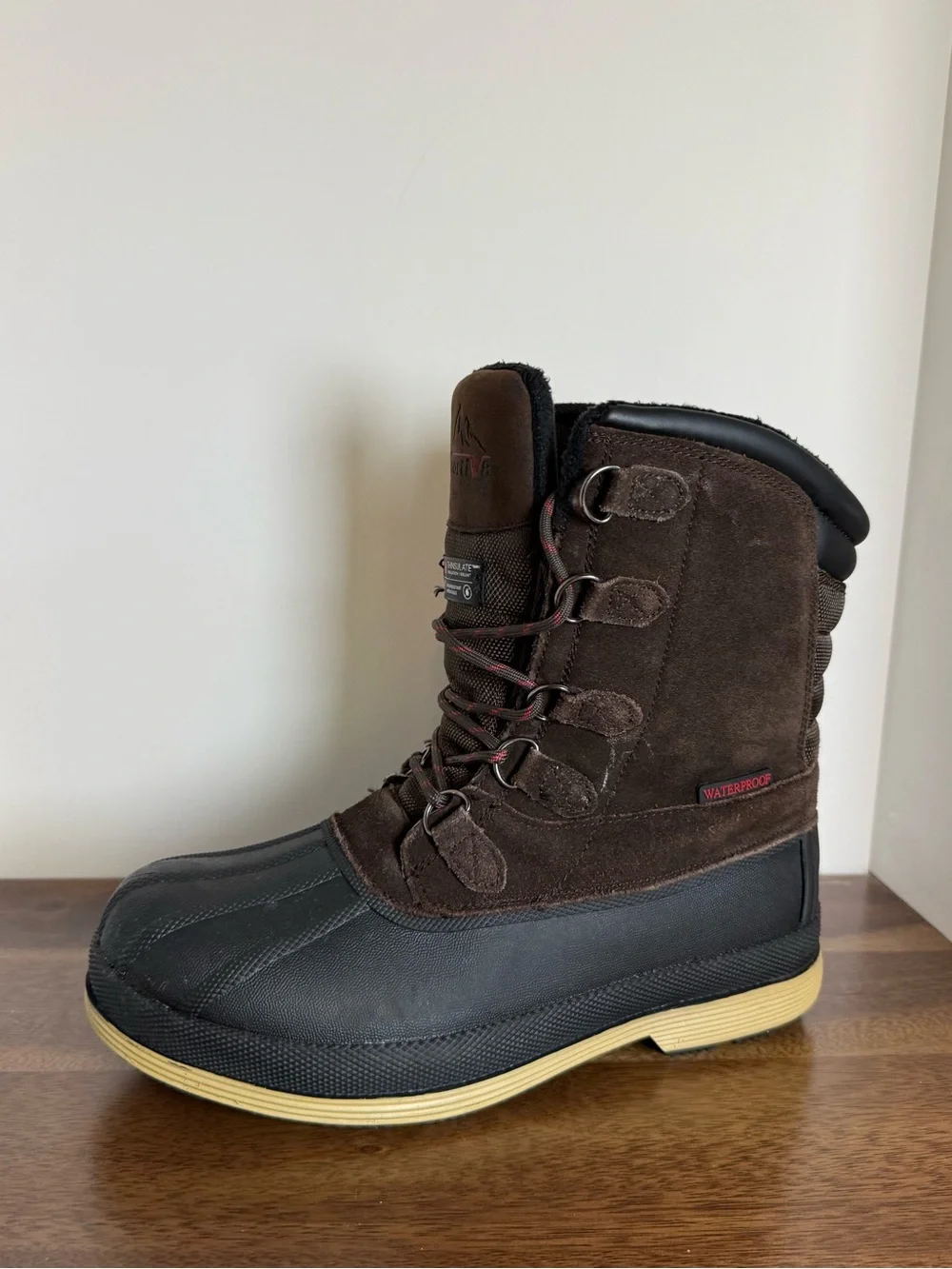 3M Thinsulate Waterproof Duck Boots Brown Black Women’s 8.5